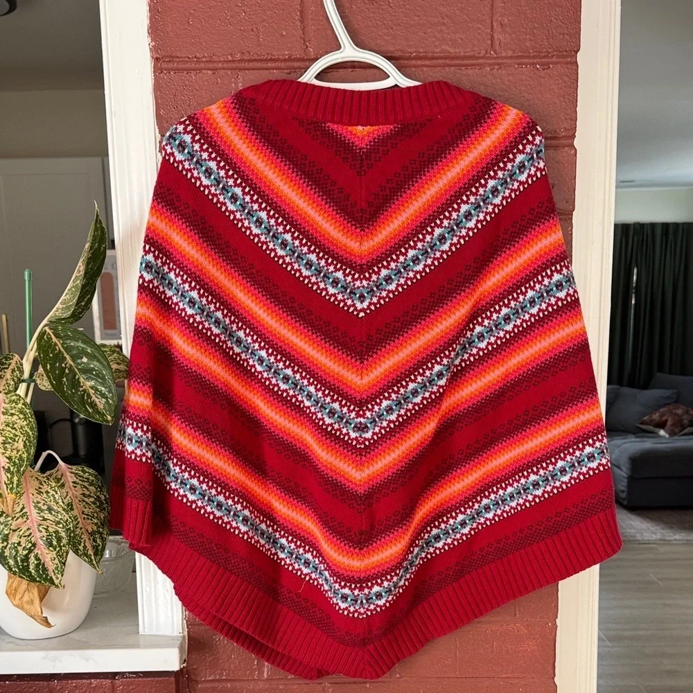 Tommy Hilfiger Kid’s Multicolor Chevron Poncho